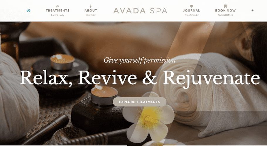 Template for a Spa website